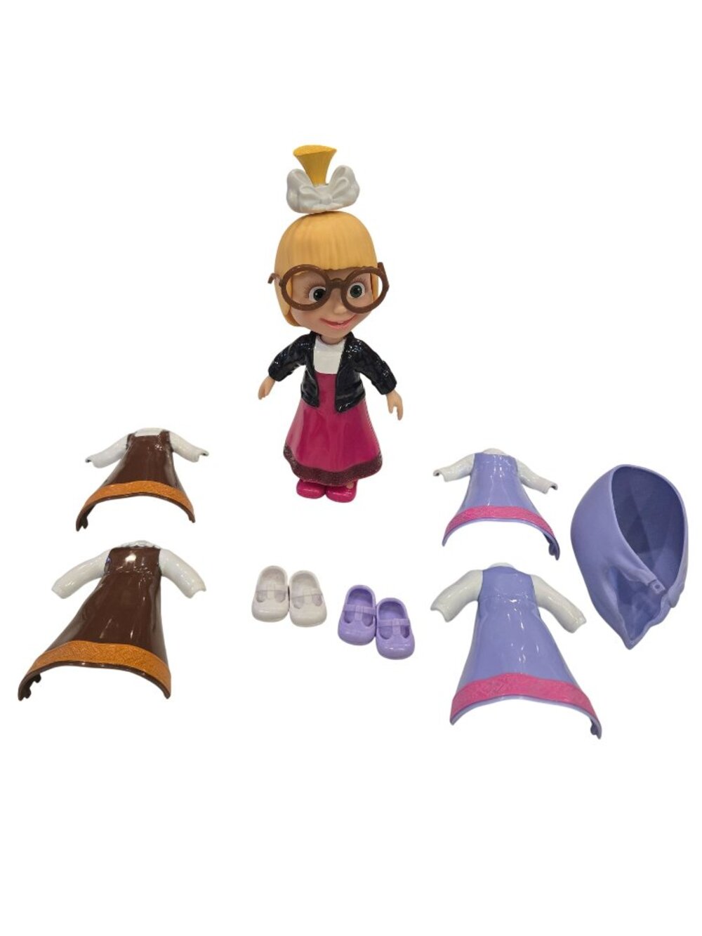 Masha and the Bear Snap 'N Fashion Dress Up Doll Playset Outfits